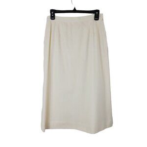 Vtg Pendleton Skirt Sz 10  Cream Fall Winter Wool Career Professional Wool Mark